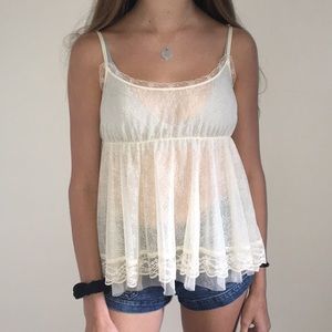Free People Intimately Lace Baby Doll Tank Top